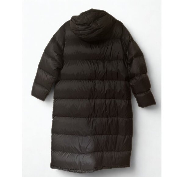 Everlane Black- Worn Twice- The Re Down Sleeping Bag Puffer Long Coat - Size XL - Picture 4 of 5